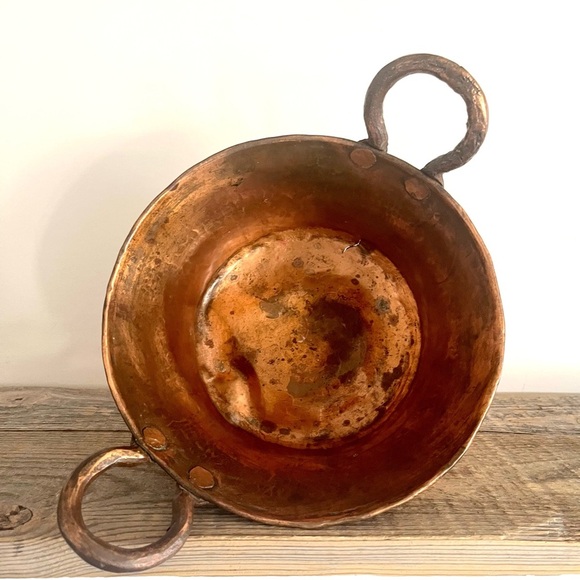Vintage Copper Bucket with Handles - Picture 3 of 9